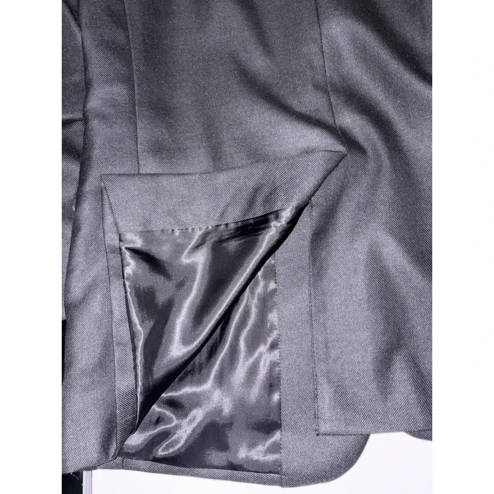 Jos A Banks Suit Jacket Silk Wool Blend Black 40R 2 Button 1 Vent